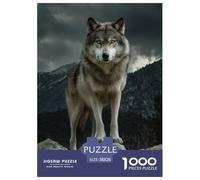 Wolf Puzzle 1000 Pieces for Adults Mindful Relaxing Hobby Wildlife Animals Eco-Friendly Thick Board 38x26cm/1000pcs