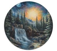 Wolf Puzzle 1000 Pieces Jigsaw Rotundity Jigsaws Adults Kids Puzzles Brainteasing Impossible Challenging Puzzling Fun 1000pcs (67.5x67.5cm)