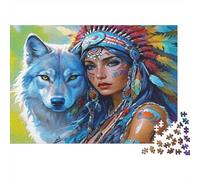 Wolf Puzzle 1000 Pieces Paper Jigsaw for Adults Thick Eco Material Animal Mosaic Wall Decor Brain Teaser Gift 70x50cm/1000pcs