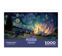 Wolf Puzzles 1000 Piece Challenge Toy Adults And Children Fantasy Art Puzzle Game Family Fun Jigsaws Puzzles Relaxing Time Home Decoration Gift 70x50cm/1000pcs