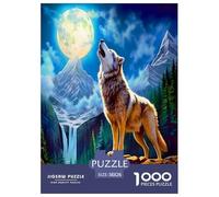 Wolf Puzzles 1000 Piece Challenge Toy for Adults Howl Family Fun Puzzle Educational Challenge Home Decoration Gift 38x26cm/1000pcs