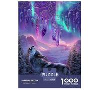 Wolf Puzzles 1000 Piece Puzzle Challenge Toy Adults And over 12 Years Old Vibrant Creative Puzzles Educational Challenge Home Decoration Gift 38x26cm/1000pcs