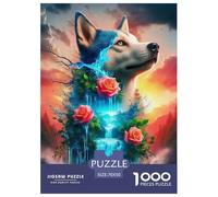 Wolf Puzzles 1000 Pieces for Adults Beautiful Decoration Puzzle Beast of Prey Colourful,Fun,Challenging And Brainteasing Adults Jigsaw Puzzle Gifts for Men70x50cm/1000pcs