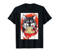 Wolf Ramen Anime Manga Japan Japanese Kawaii Retro T-Shirt