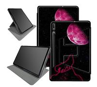 Wolf Red Moon Case for Samsung Galaxy Tab S9 Ultra 2023/S8 Ultra 2022 [SM-X910/X916B/X918U/X900/X906],with S Pen Holder 360 Degree Rotating Multiple Viewing Angles with Auto Sleep/Wake