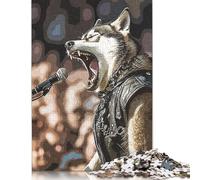 Wolf Rock Music 500 Piece Jigsaw Puzzle for Adults Family Game Teens Jigsaw Puzzle 500pcs (52x38cm)
