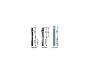 Wolf Roof Penetration Vertical C33x DN60/100, L:1200-1700mm, Red-Brown