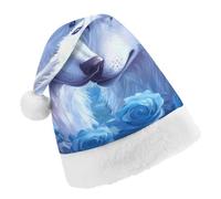 Wolf Rose Christmas Hats Patterned Santa Hat New Year Festive Holiday Party Supplies Child