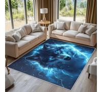 Wolf Rugs for Living Room Bedroom, Wild Animal Area Rugs Large 100x150 cm, Washable Non Slip Pattern Carpet Home Decor C22