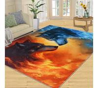 Wolf Rugs Living Room, Washable Rug 100x150cm