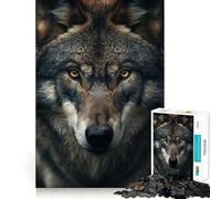 Wolf Ruler of The Night Jigsaw Puzzle 1000 Piece Focus Boost Fun Advanced Laser Cutting Tech Travel-friendly Brain Game Gift (50x75cm)