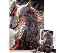 Wolf Samurai Girl Adult Jigsaw1000 Pieces Clear Thinking Restful Escape Precise Edges (38x52cm)