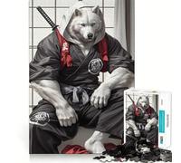 Wolf Samurai Katana 1000 Piece Teenager Puzzles Cognitive Boost Fun Tight Lock No Loose Pieces Engaging Way to Pass Free Hours (38x52cm)