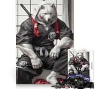 Wolf Samurai Katana Teenager Jigsaw Puzzles 1000 Pieces Boost Memory Casual Enjoyment Quality Cut Birthday Present (50x75cm)