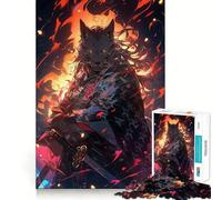 Wolf Samurai Oni 1000 Piece Jigsaws for Adults Mind Train Fun Premium Laser Cut Quality Relaxing Indoor Group Activity (38x52cm)