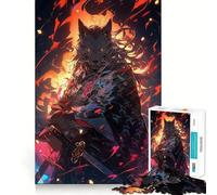 Wolf Samurai Oni 1000 Piece Puzzle For Teenagers Mind Skill Play Laser Cut for Flawless Fit Relaxing Indoor Group Activity (50x75cm)