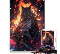 Wolf Samurai Oni Jigsaw Puzzle 1000 Piece Think Training Casual Enjoyment Defined Edges Bday Surprise (38x26cm)