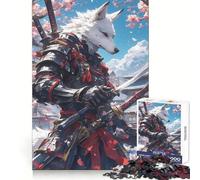 Wolf Samurai Under Sakura Adult Jigsaw Puzzle1000 Pieces Intellect Skill Peaceful Fun Ideal Fit Perfect Present (38x52cm)