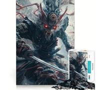 Wolf Samurai Warrior 1000 Piece Puzzle For Adults Problem Solving Toy Professional Grade Cutting Relaxing Indoor Group Activity (38x26cm)