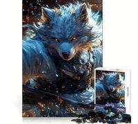Wolf Samurai Warrior with Katana for Adults 1000 Piece Puzzle Brain Exercise Restful Escape Precision Cut Ideal Xmas Gift (38x26cm)