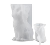 Wolf-Shaped Candle Mold, Silicone Wolf Candle Mold, Sitting Wolf Candle Mold, Animal-Themed Candle Mold, Craft Silicone Mold with Premium Silicone for Home Tabletop Display