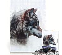 Wolf Silent Prowler 1000 Pieces Jigsaw Puzzles for Teenagers Clear Thinking Gentle Engagement Firm Interlock Nice Gift (50x75cm)