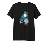 Wolf Silhouette Howl Nature Premium T-Shirt