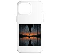 Wolf Silhouette Lake Reflection On The Lake Case for iPhone 16 Pro Max