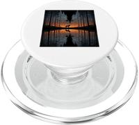 Wolf Silhouette Lake Reflection On The Lake PopSockets PopGrip for MagSafe