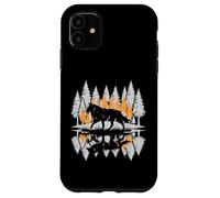 Wolf Silhouette Pine Trees Vintage Lone Alpha Women Men Kids Case for iPhone 11