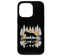 Wolf Silhouette Pine Trees Vintage Lone Alpha Women Men Kids Case for iPhone 13 Pro