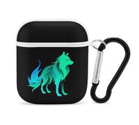 Wolf Silhouette Slim Compatible with Airpod Case Protective Hard Cover Skin Shockproof