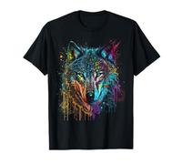 Wolf Silhouette Splash Look Face of the Wolf T-Shirt