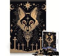 Wolf Skull Crosses Jigsaw Puzzles for Teenagers 1000 Focus Ability Relaxed Leisure Interlock Well Best Gift (50x75cm)