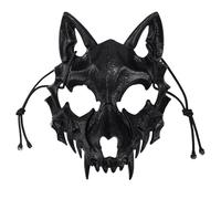 Wolf Skull Mask: Tiger Yasha Dragon God Tengu Masks Deer Skull Animal Mask Cosplay Halloween Easter Carnival Costume Party Masks for Drama Performance