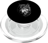 Wolf Smoking Cigarette Vintage Wolf Funny Meme PopSockets PopGrip for MagSafe