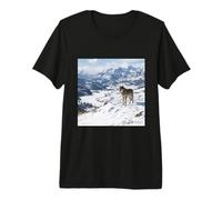 Wolf Snow Mountain Alpine Valley Landscape Photography Premium T-Shirt