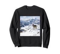 Wolf Snow Mountain Alpine Valley Landscape Photography Sweatshirt