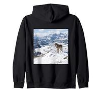 Wolf Snow Mountain Alpine Valley Landscape Photography Zip Hoodie