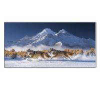 Wolf Snow Mountain Diamond Art Kits Adults, 5D Diamond Painting for Beginner, Gem Art Cross Stitch Kits, DIY Full Drill Crystal Embroidery Kit for Crafts,Home Decoration Paintings 12x24in J26-4996