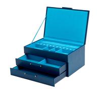 Wolf Sophia Jewellery Box Blue 392017 - Unisex - Leather Blue 30.6 x 21 x 14.6