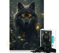 Wolf Sparks 1000 Piece Jigsaw Puzzles Memory Train Fun Smooth Burr Free Surface Entertaining Challenge for Spare Time (50x75cm)