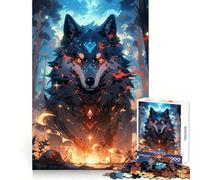 Wolf Spirit Guardian 1000 Piece Jigsaw Puzzles for Teenagers Logical Skill Leisurely Pursuit Precise Join Fine Xmas Gift (38x52cm)