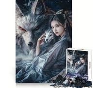 Wolf Spirit Guardian Adults Puzzles 1000 Piece Jigsaws Strategic Think Mindful Escape Precise Fit Nice Gift (38x52cm)