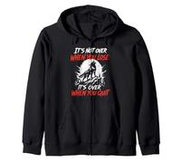 Wolf Spirit IT'S NOT OVER WHEN YOU LOSE Funny Wolves Zip Hoodie