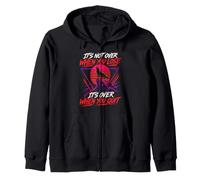 Wolf Spirit IT'S NOT OVER WHEN YOU LOSE Funny Wolves Zip Hoodie