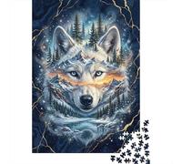 Wolf Spirit Landscape 1000 Piece Jigsaw Puzzle, 52x38cm/1000pcs, for Adults, Screen-Free Activity, Relaxing Indoor Time And Puzzle Lovers