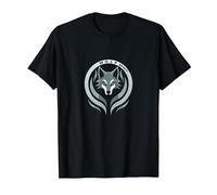 Wolf Spirit: Mystical Emblem for Nature Enthusiasts T-Shirt, Men, Black, 6XL