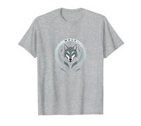 Wolf Spirit: Mystical Emblem for Nature Enthusiasts T-Shirt, Men, Heather Grey, 5XL