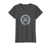 Wolf Spirit: Mystical Emblem for Nature Enthusiasts T-Shirt, Women, Dark Heather Grey, L